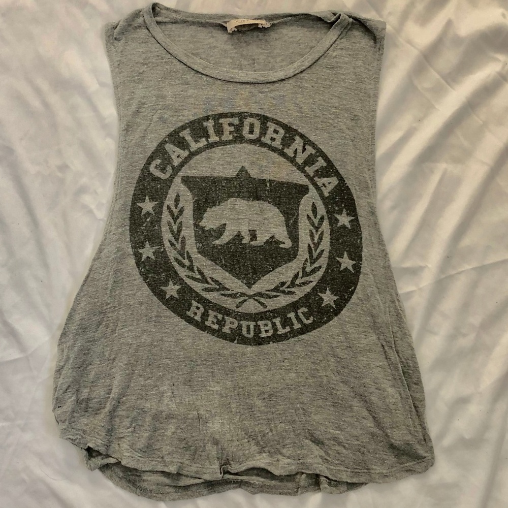 Love J USA California Muscle Tee Gray in S